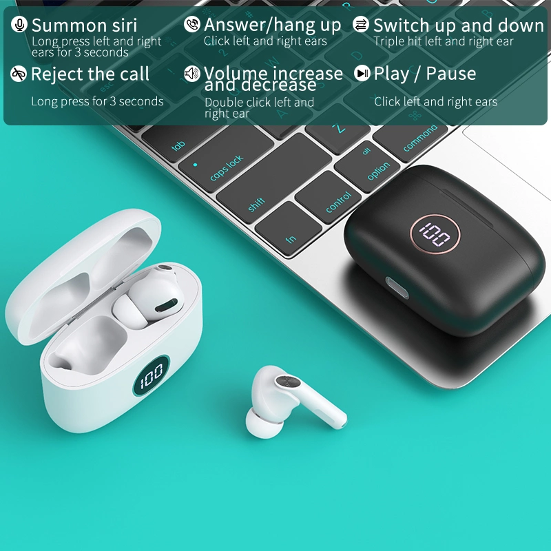 Trending 2020 in-Ear Portable Anc Active Noise Cancelling Wireless Bluetooth M10 Earbuds Earphones Headset.