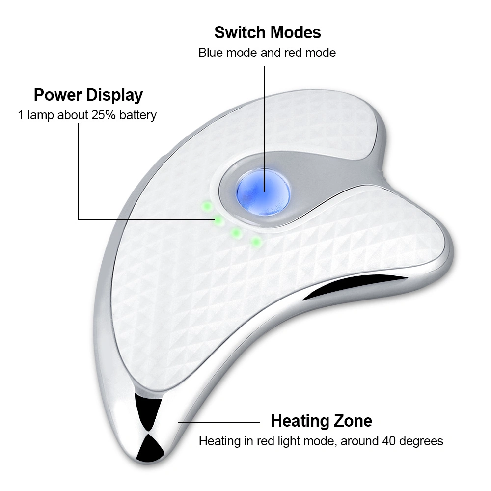 Factory Wholesale Guasha Scraping Facial Massager LED Light Microcurrent skin rejuvenation Electric Body Massage Machine Face Lifting Slimming