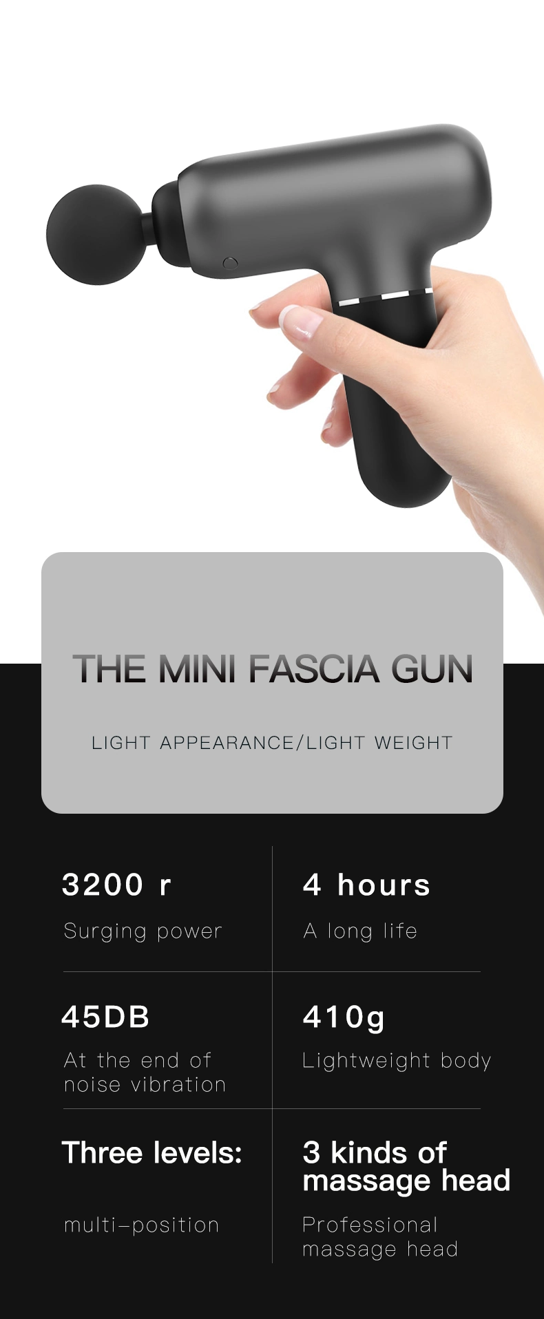 2020 Cordless Booster Percussion Mini Fascia Muscle Massage Gun