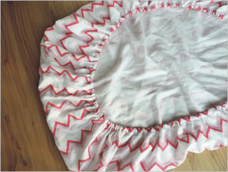 Custom Printed Bamboo Muslin Crib Fitted Sheet Children Bed Cot Sheet Bassinet Sheet