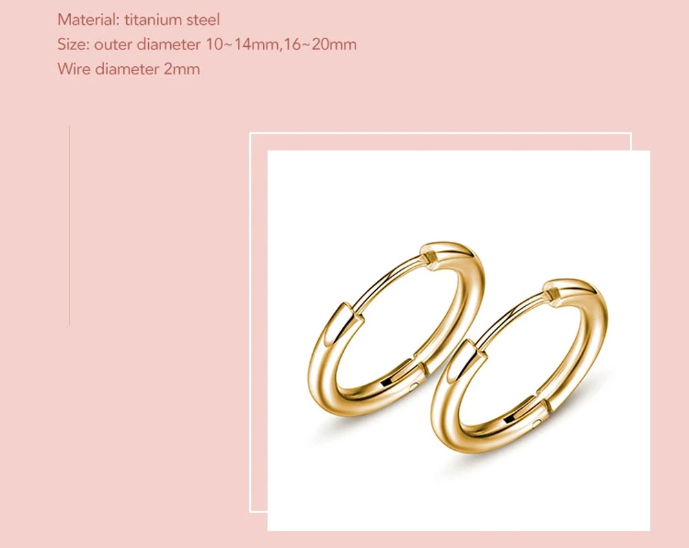 European Simple Design Sterling Silver Woman 18K Gold Plated Hoop Earrings