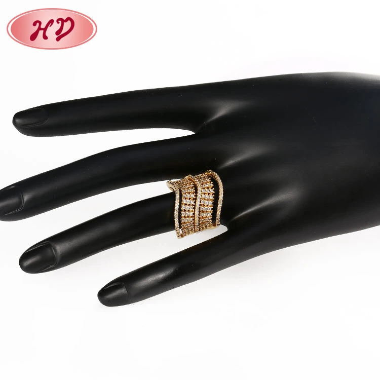 Women Jewelry Wholesale 18K Gold Rings Engagement Rings Christmas Gift for Lady