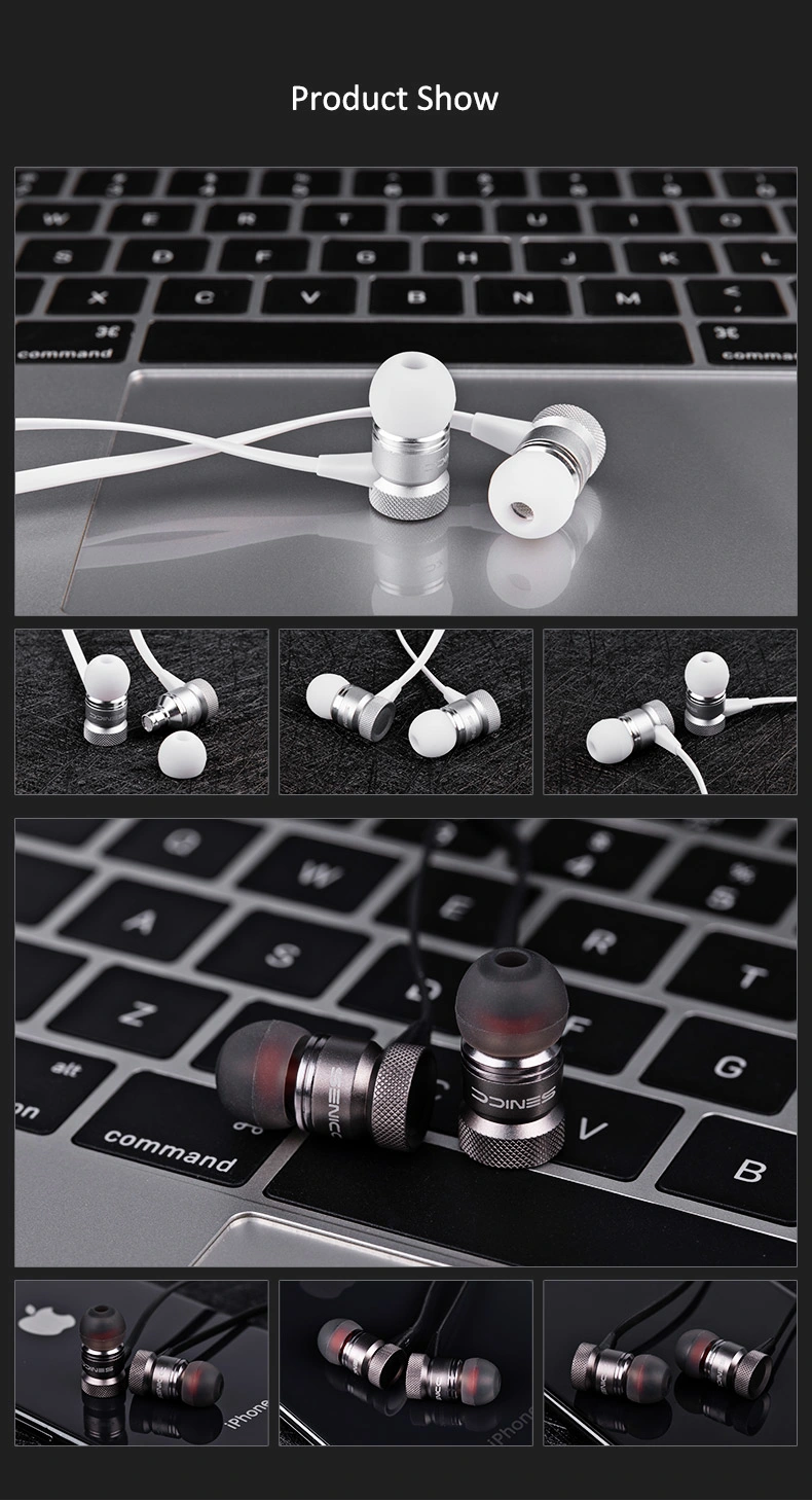 Senicc K1 Alloy in-Ear Wired Sports Earbuds Earphone with Microphone 3.5mm for Phone