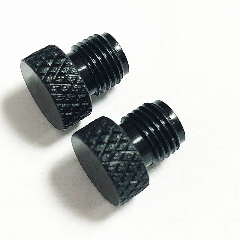 Custom CNC Precision Turning Machining Brass SMA Dust Cap Copper Dust Cover Black Surface Dust Cover