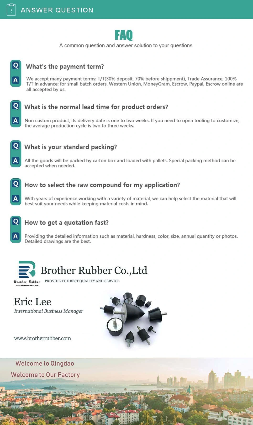 Dust Rubber Cover/OEM Molded Rubber Auto Parts/Rubber Product for Auto