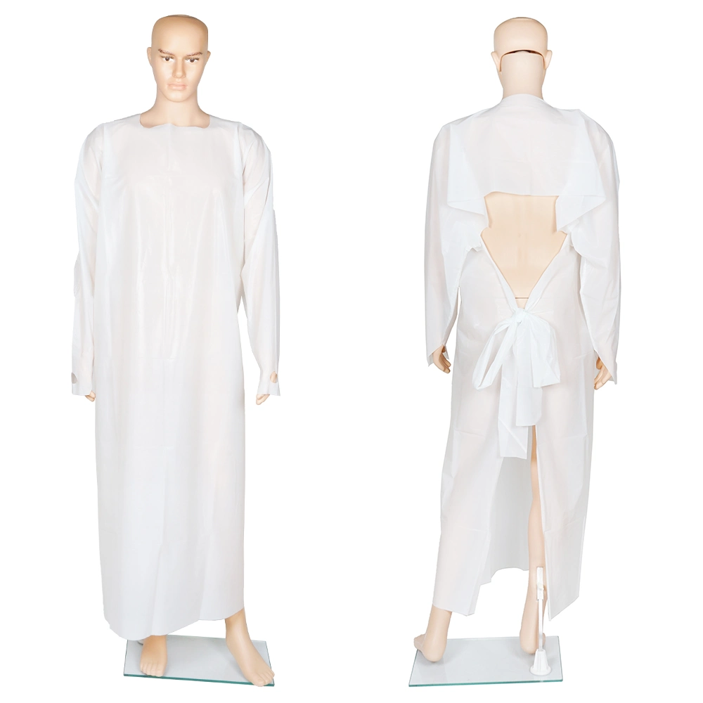 Disposable Waterproof Medical CPE Apron Disposable CPE Gown Suit Apron Individual Disposable Non Medical Protective Apron