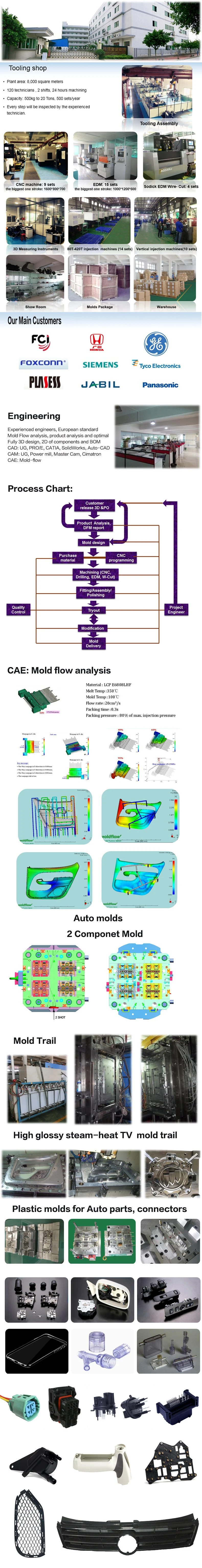 Custom Auto Parts Injection Molding Clear Cover Lamp Mould Fabrication