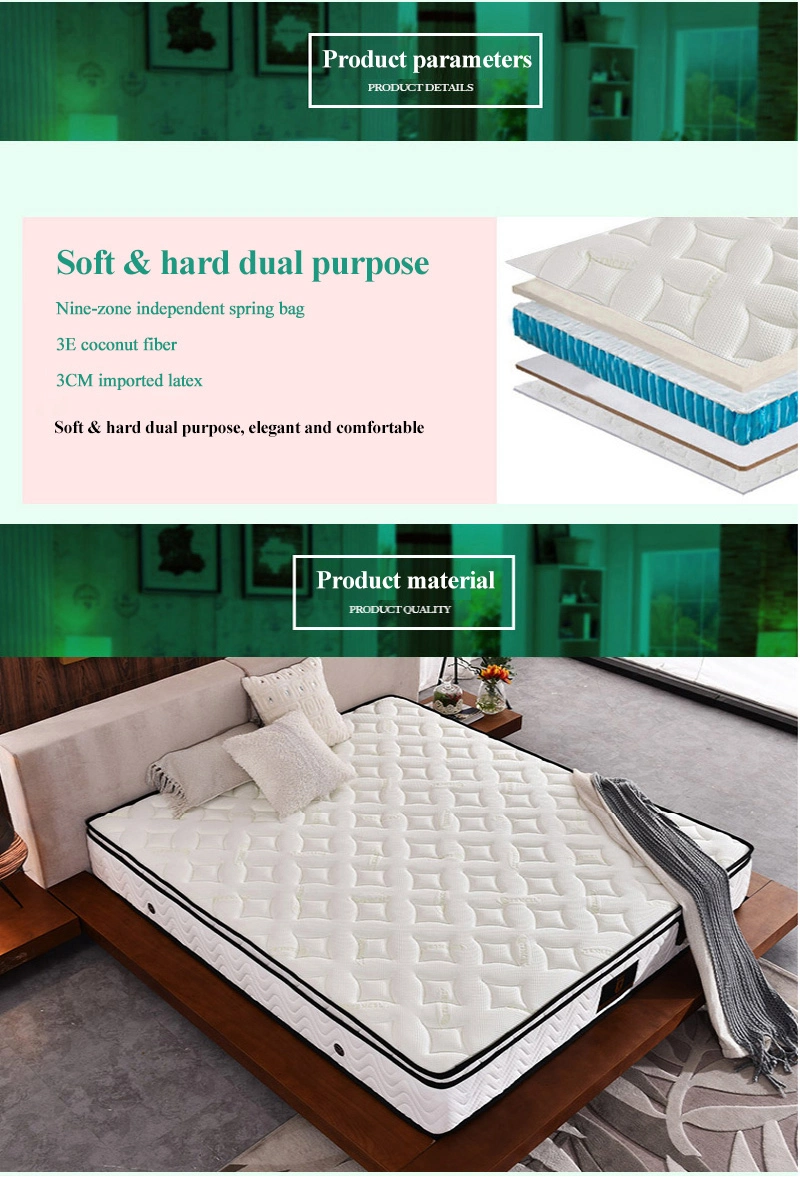 Made in China Fashion Style Bedroom Furniture Comfortable Bed Foam Mattress