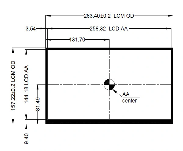 Standard TFT LCD Monitor 1920 (horizontal) *1080 (Vertical) Dots 11.6