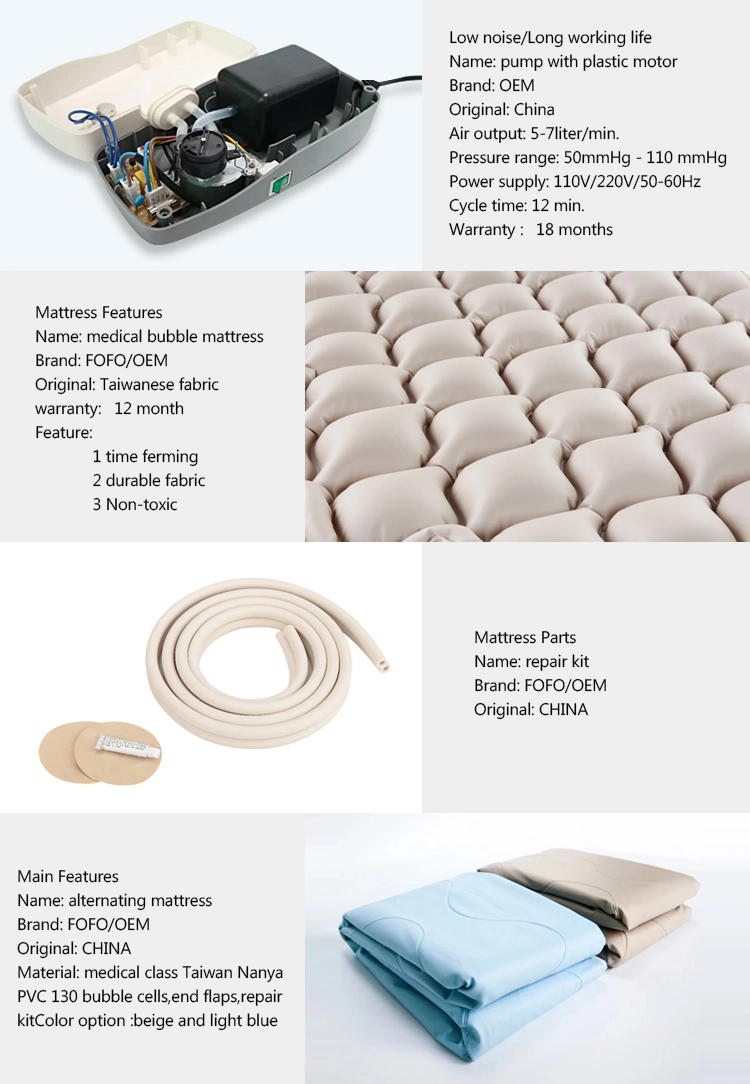 Anti Bedsore Medical Bubble Mattress Made by Nanya PVC