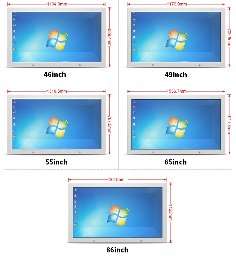 New Advertising Touch Screen Monitor Box Transparent LCD Display Showcase