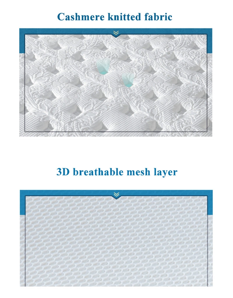 Manufacturers in China Luxury Hilton Hotel Bed Mattress 8 Inch High Density Sponge Soft Hard Breathable