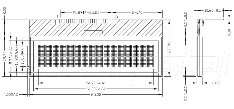 16X2 Character LCD Display, Custom Character LCD, 3.3V Character LCD