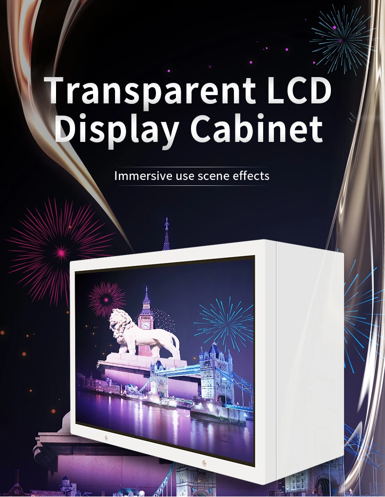 New Advertising Touch Screen Monitor Box Transparent LCD Display Showcase