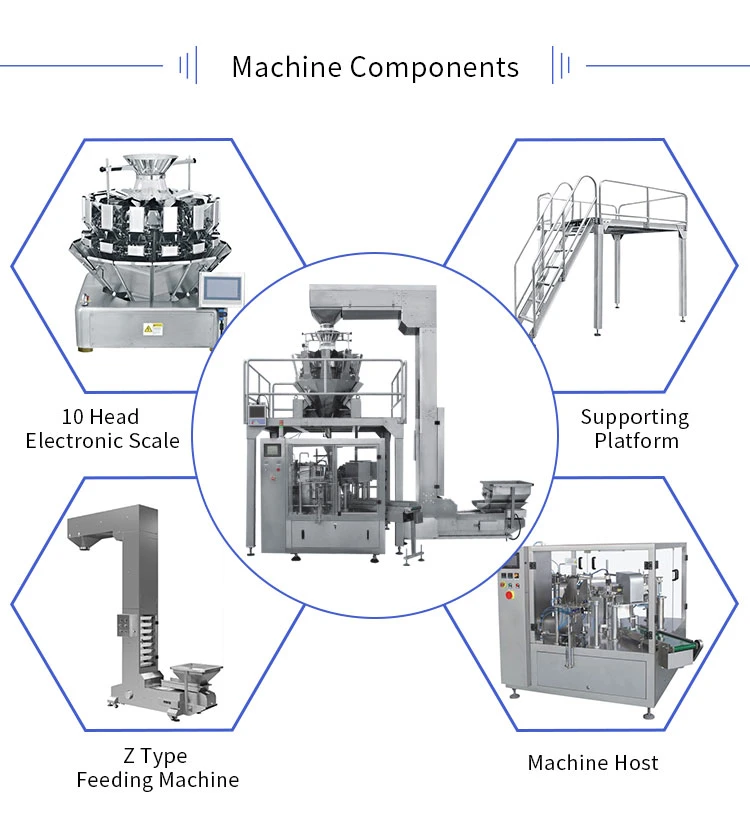 Packaging Machine Vegetables Dry Fruits Small Biscuits Snacks Weigher Big Vertical Packing Machine