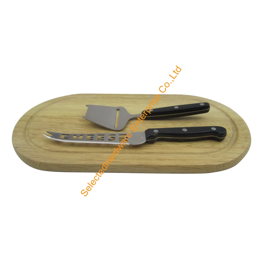 Cheese Plane and Cheese Knife with Oval Wooden Cutting Board