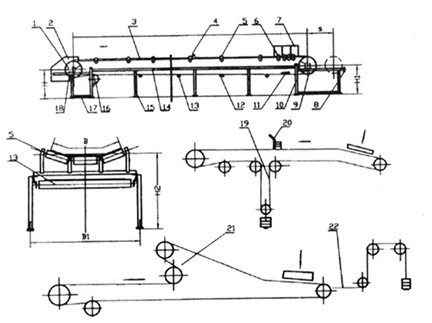 Dtii Heavy Duty Dtii Type Flat Belt Conveyor for Mineral Processin Line