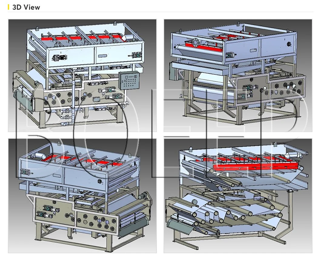 Domestic Wastewater Treatment Plant Daf Slurry Treatment Belt Press Filtration Dryer Equipment