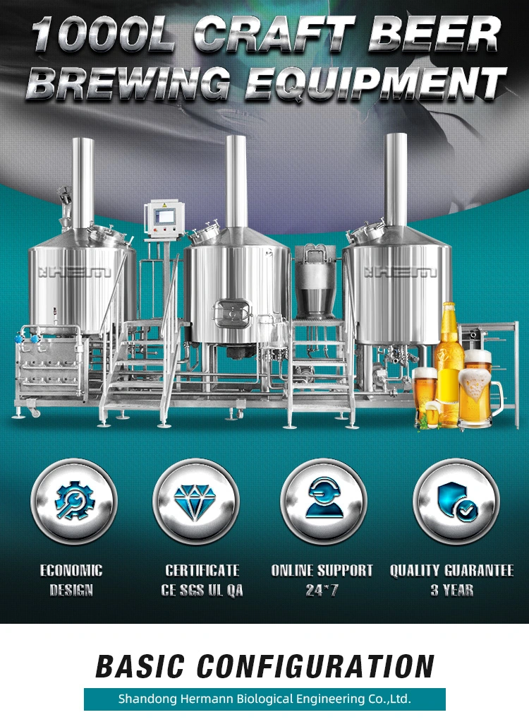 2000L Beer Brewing Equipment Turnkey Project with Beer Filtration Equipment