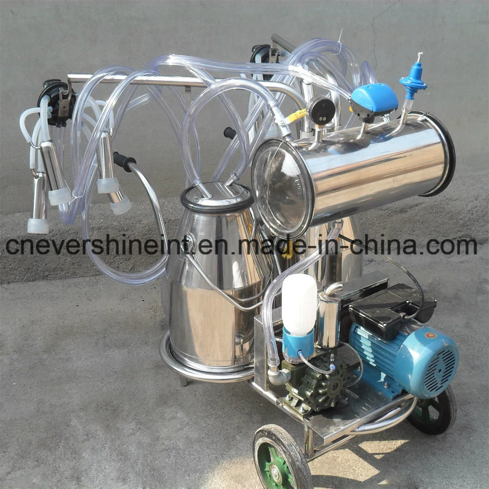 Milking Machine with Double Buckets for Cow, Sheep, Goat