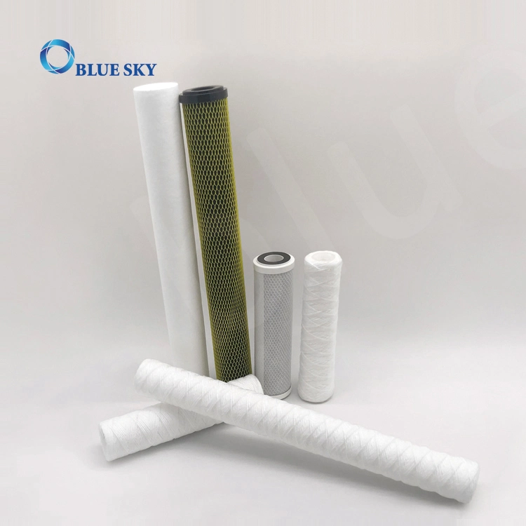 20 Inch 5 Micron 10micron 50 Micron PP Carbon Block CTO Water Filter Cartridge