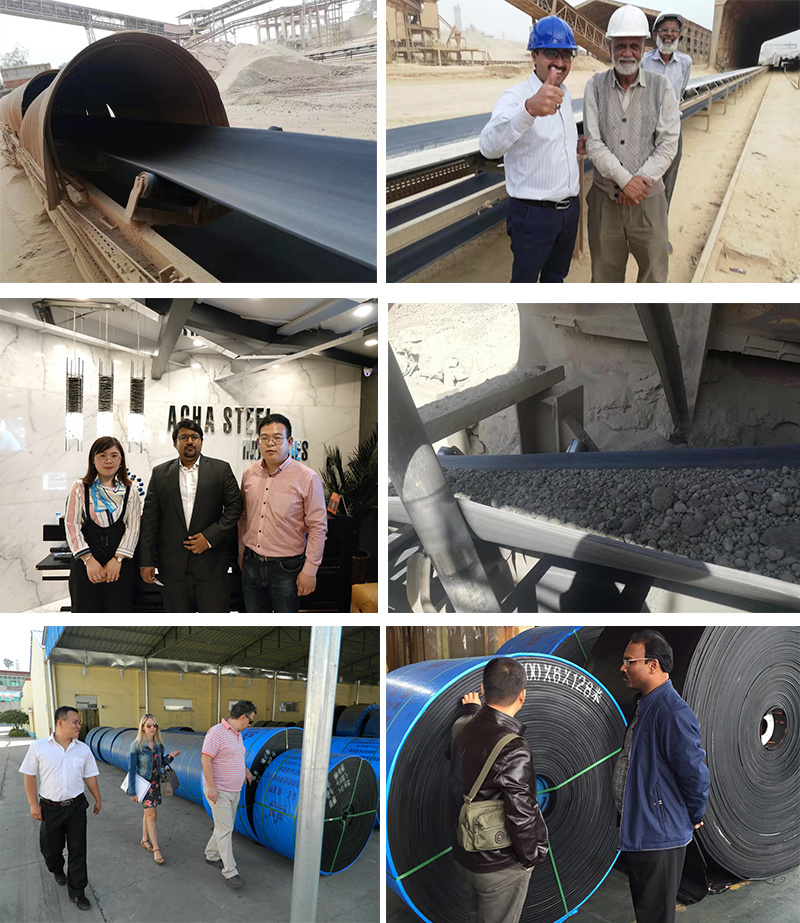 Ep125/Ep150/Ep200/Ep250/Ep300/Ep350 Polyester Fabric Core Customized Industrial Rubber Conveyor Belts