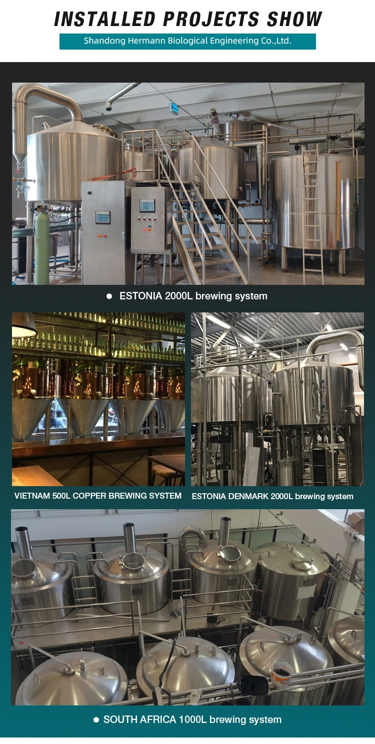 2000L Beer Brewing Equipment Turnkey Project with Beer Filtration Equipment