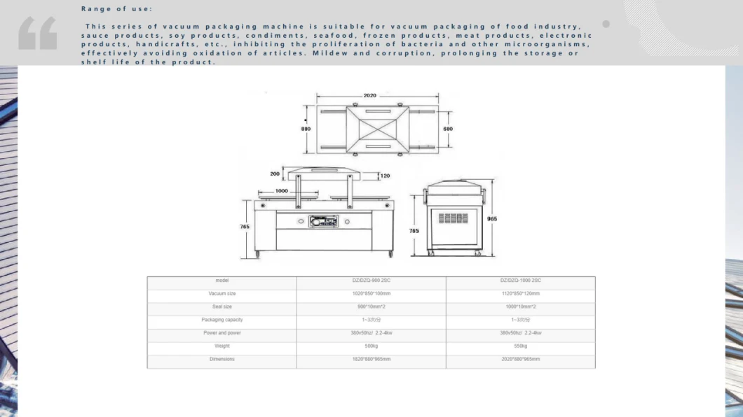 Vacuum Packaging Machine Packing Machine Double-Chamber Vacuum Packaging Machine Vacuum Sealing Machine Multifunctional Packaging Machine