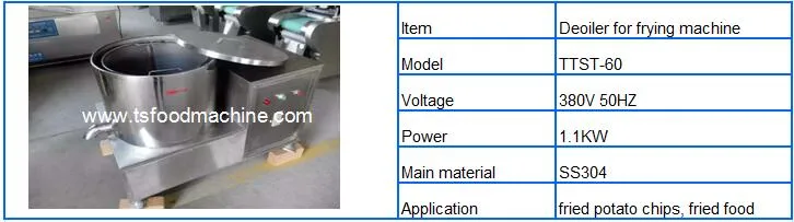 Commercial Potato Chips Deoiling Machine and French Fries Oil Removing Machine