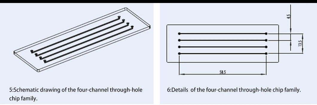 Microfluidic Chip Drainage Chip Optical Glass Drainage Sheet Electrophoresis Chip Drainage Sheet