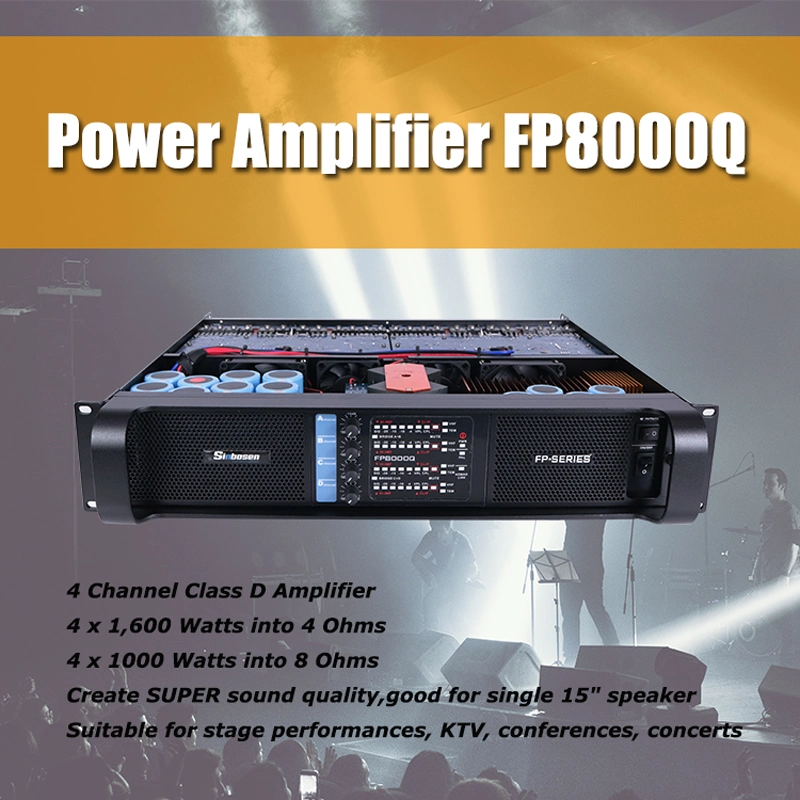 Amplifier Karaoke Fp8000q professional Amplifier 4 Channel Power Amplifier 1000 Watt