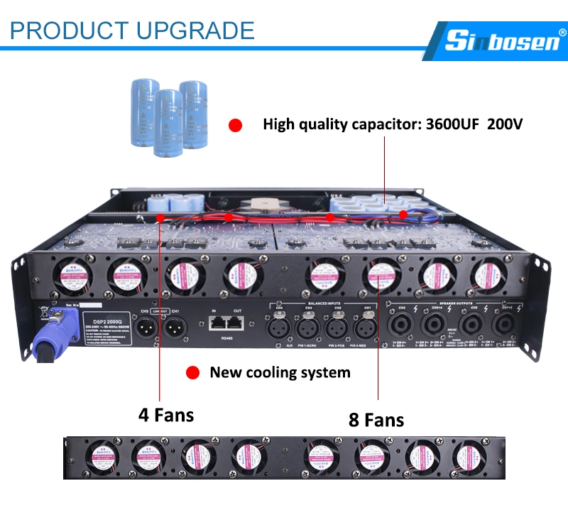 Professional Amplifier DSP22000q DJ Audio Digital Sound System Audio Amplifier DSP Function