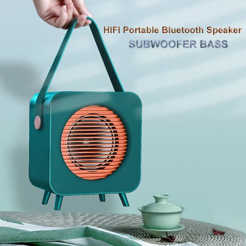 Bluetooth 5.0 Retro Outdoor Portable Speaker Wireless Stereo 3D Bass Surround Sound Loudspeaker