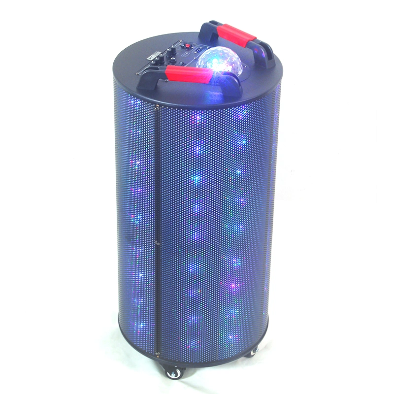 New Party Karaoke Bt Speakers Colorful LED Cylinder Super Bass