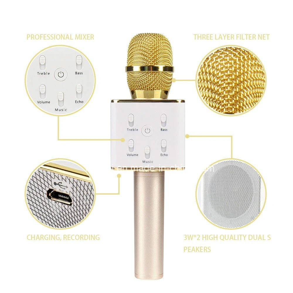 Wireless Bluetooth Microphone for Home KTV Outdoor Party Karaoke with Speaker and Voice