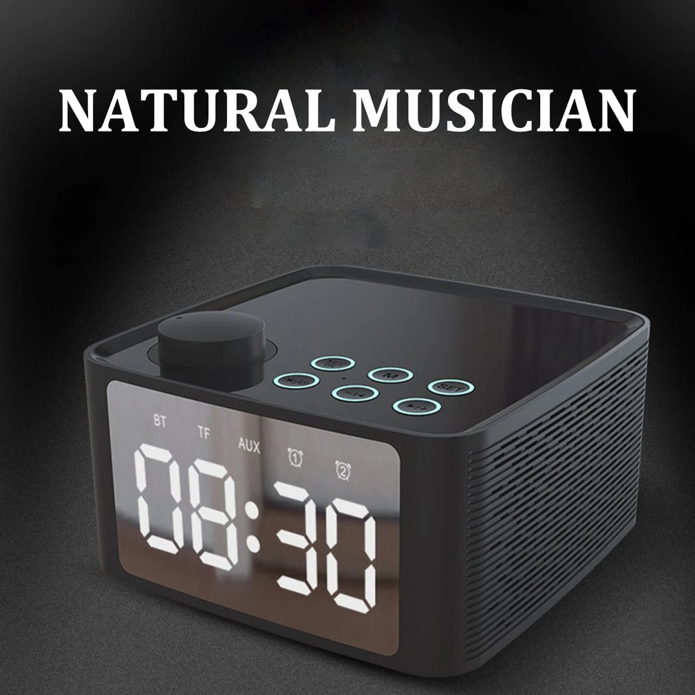 B1 Bluetooth Speaker Double Alarm Clock Radio Card Desktop Multi-Function Gift Speaker