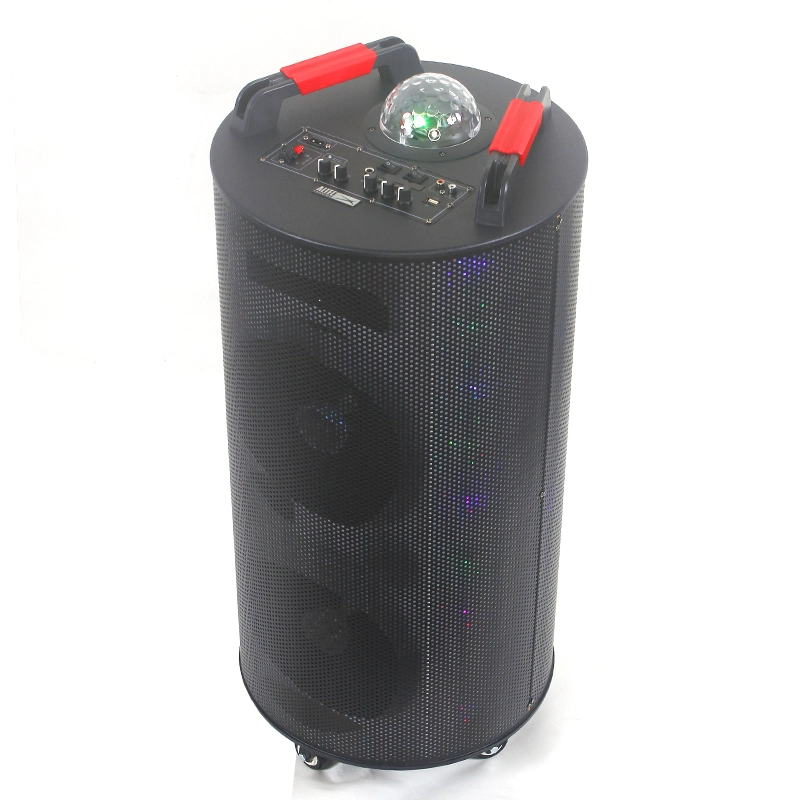 New Party Karaoke Bt Speakers Colorful LED Cylinder Super Bass