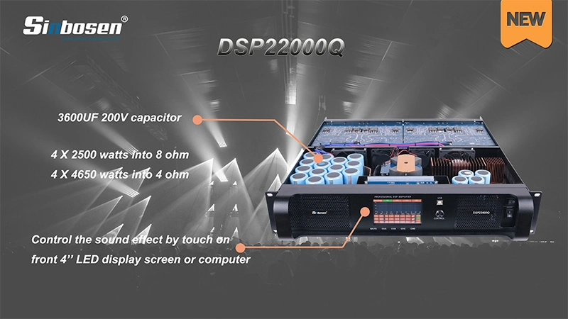 Professional DSP22000q Amplifier Sound System Best Power DSP Amplifier for DJ