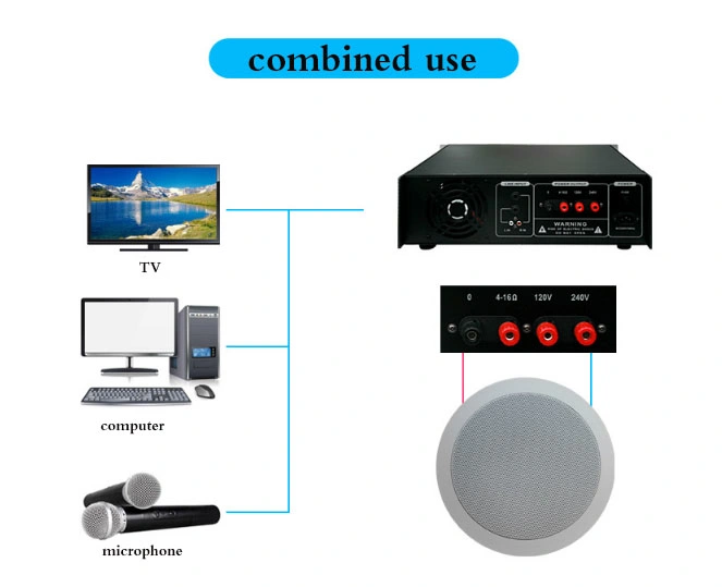 Hi-Fi Ceiling Speaker Fixed Resistance with Coaxial Frequency Division