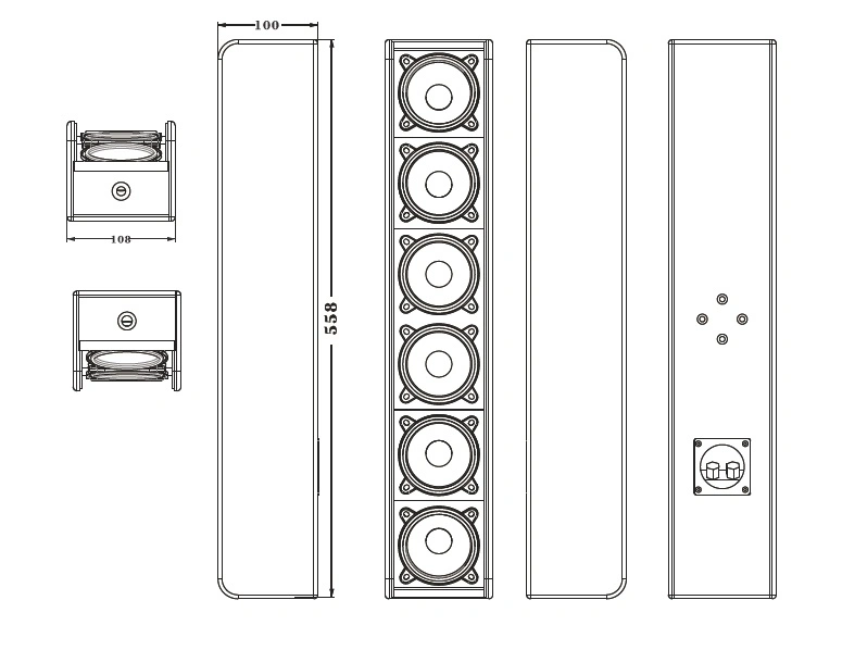 3 Inch Full Range Speaker Column Loudspeaker 6X3 Inch Full Range Speaker L36