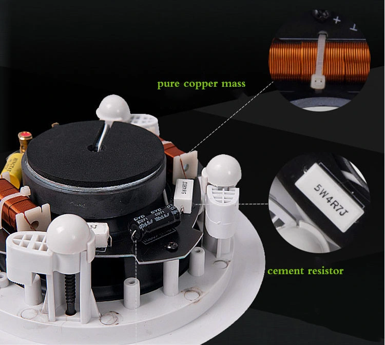 Hi-Fi Ceiling Speaker Fixed Resistance with Coaxial Frequency Division