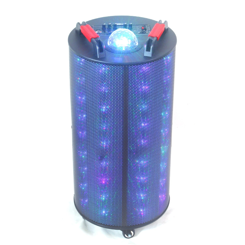 New Party Karaoke Bt Speakers Colorful LED Cylinder Super Bass