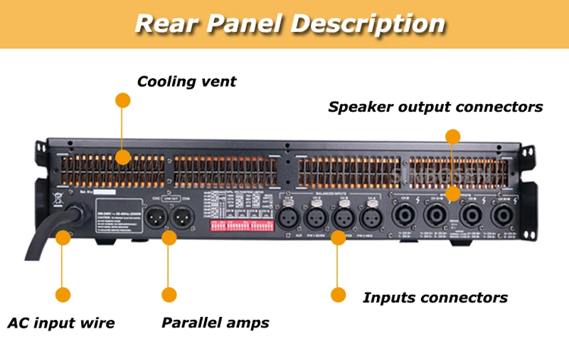 Audio Power Amplifier Fp8000q 4 Channel Professional Amplifier 1000 Watt Price