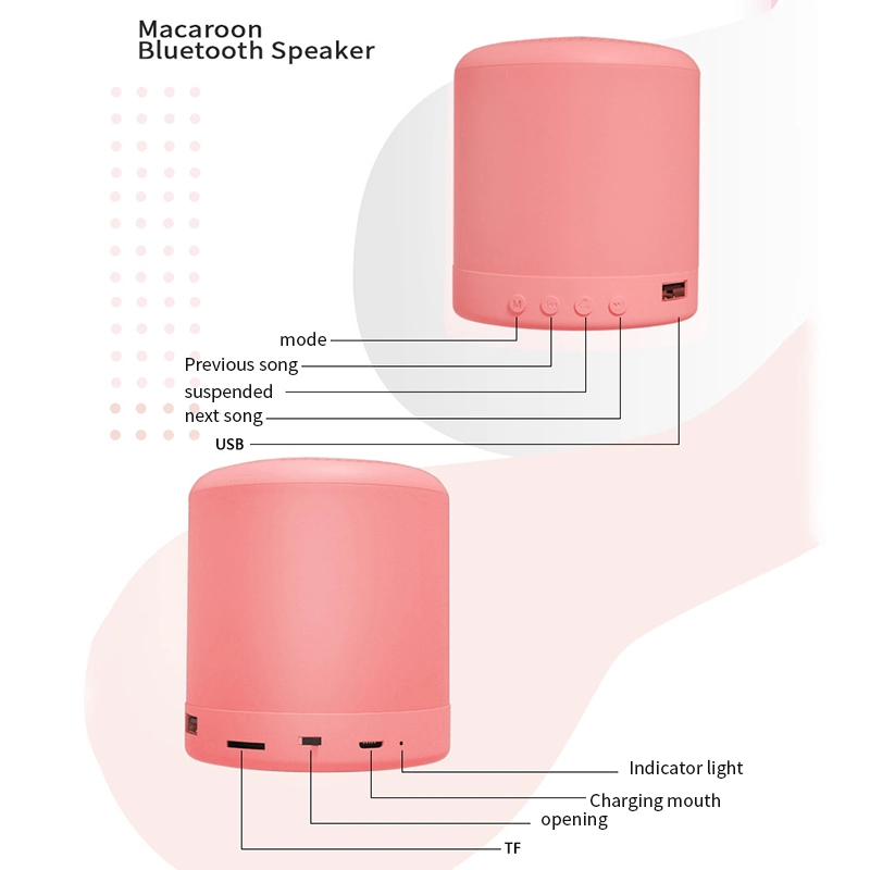 2021 New Arrivals Macaron Stereo Loudspeaker Outdoor Mini Portable Wireless Bluetooth Speaker