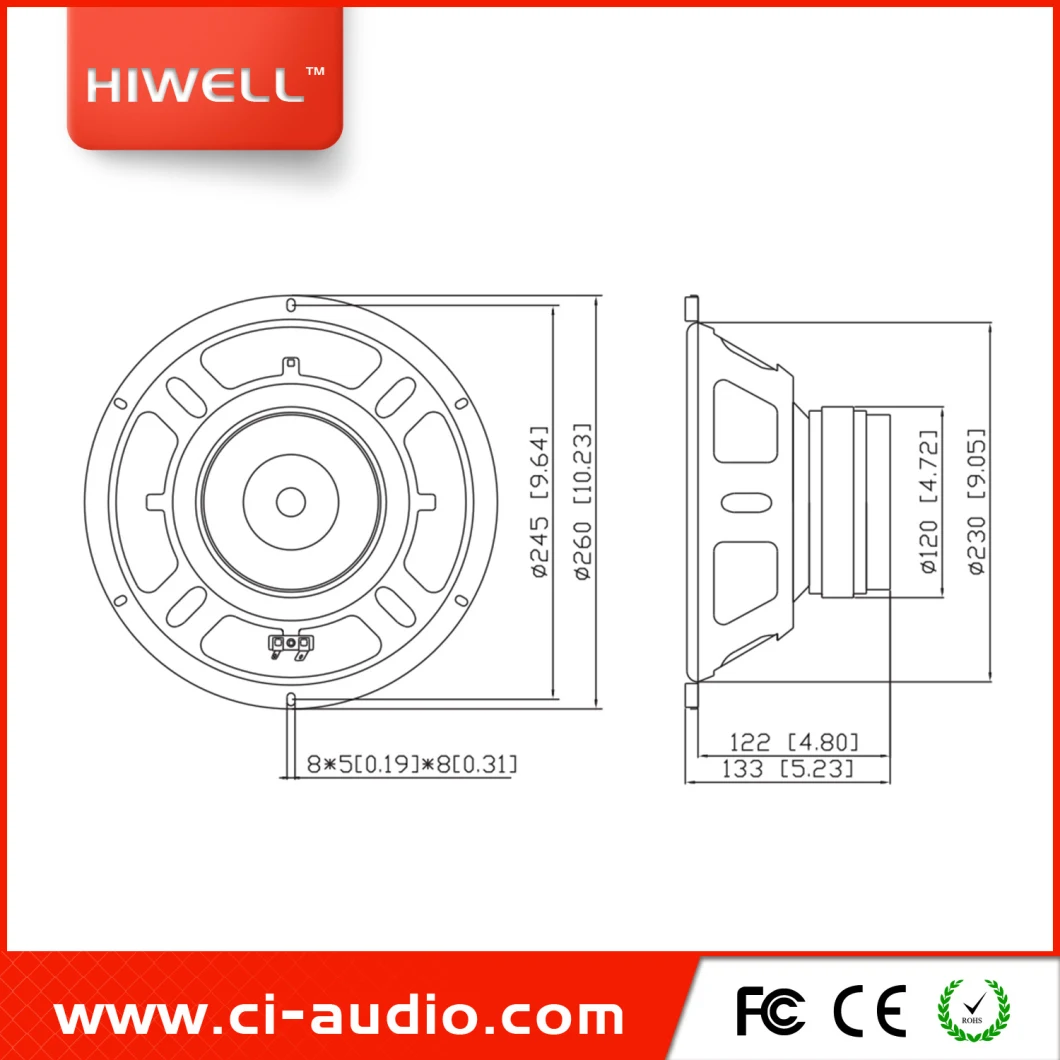 Hot Sale 10'' Ferrite Karaoke Professional Loudspeaker Whith 500 Watt Loudspeaker.