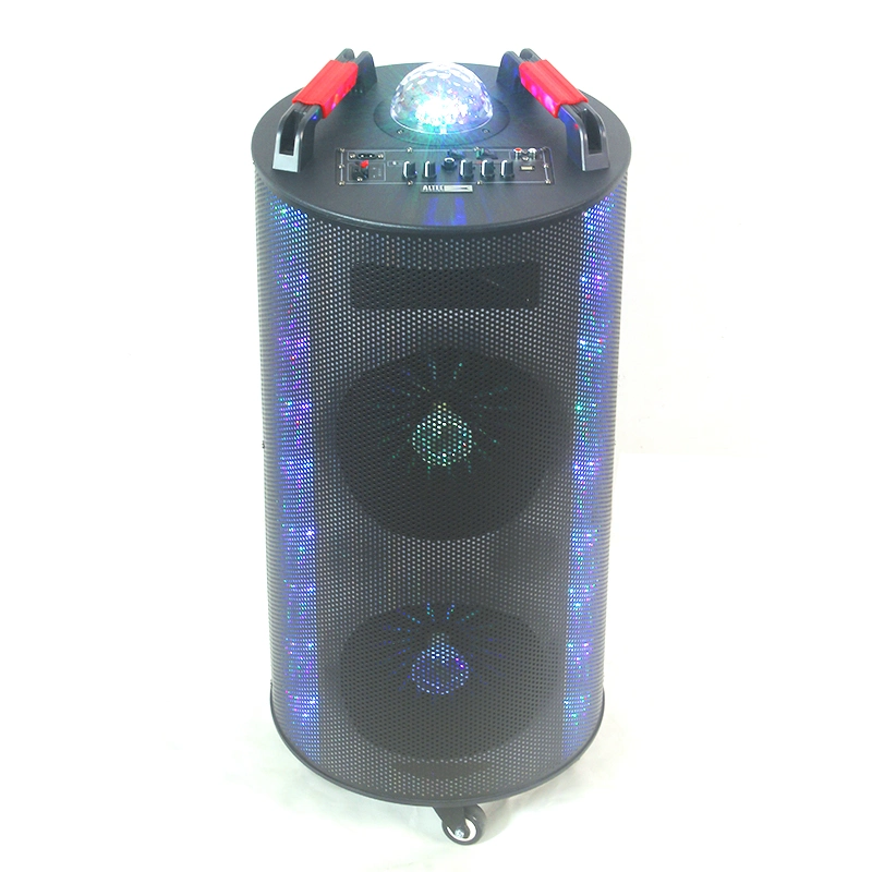 New Party Karaoke Bt Speakers Colorful LED Cylinder Super Bass