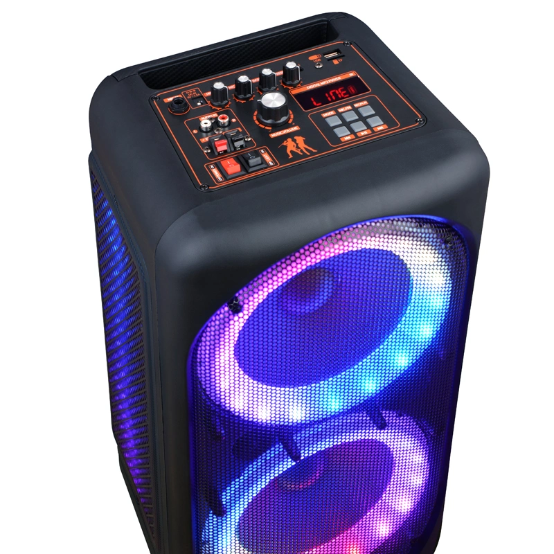 Multimedia Professional Audio Karaoke Wireless Bluetooth DJ Disco Karaoke Party Home Theater Portable Trolley Active Speaker