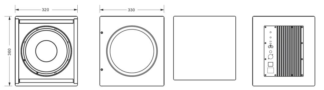 Active Subwoofer Box 10 