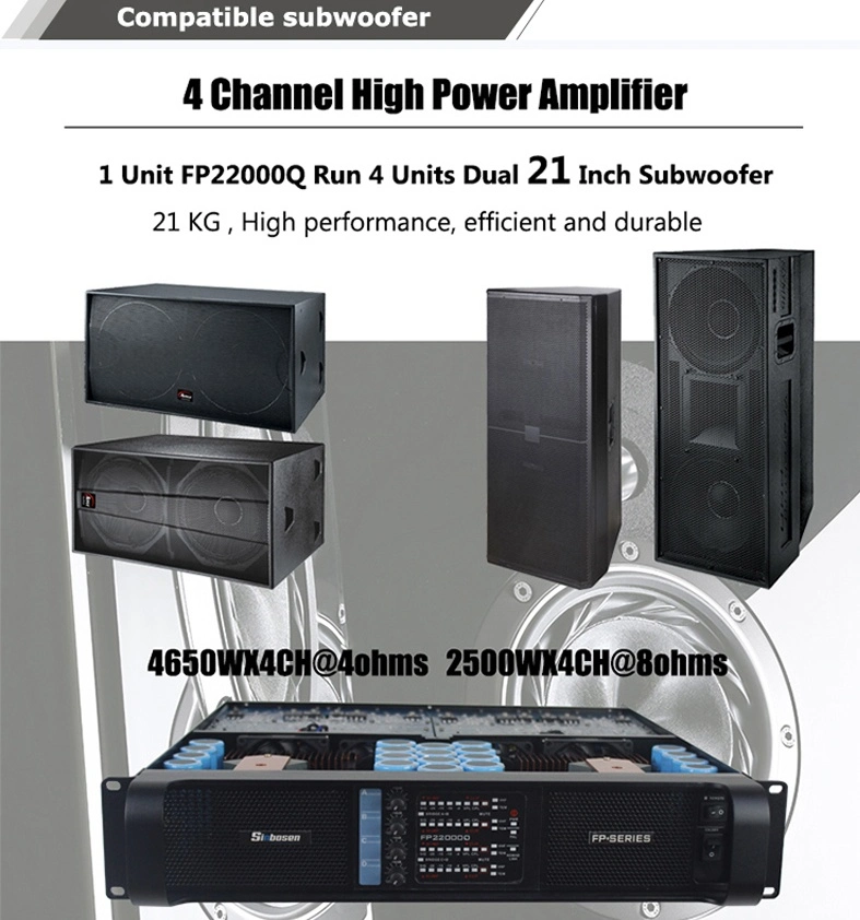 Audio Amplifier Price Fp22000q Professional 5000W Audio Power Amplifier