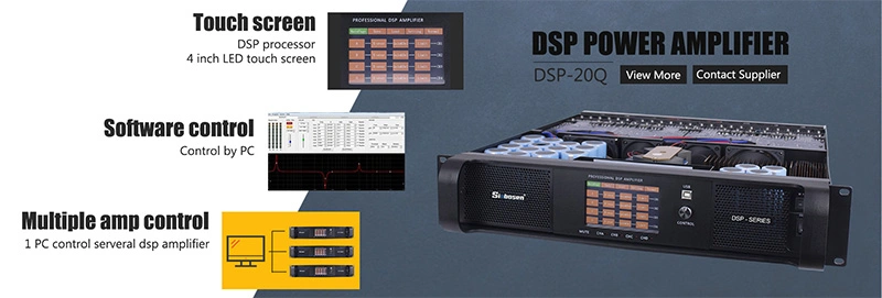 Sinbosen Professional Amplifier Sound System DSP10000q 4 Channel DJ Amplifier Audio DSP